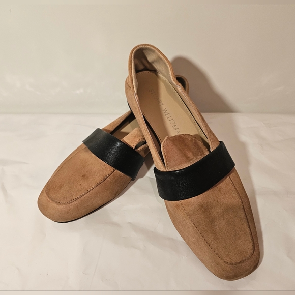 STUART WEITZMAN | Wylie Flat Suede Fold-Down Loafers Sz 36 - 5.5 US - Picture 3 of 12